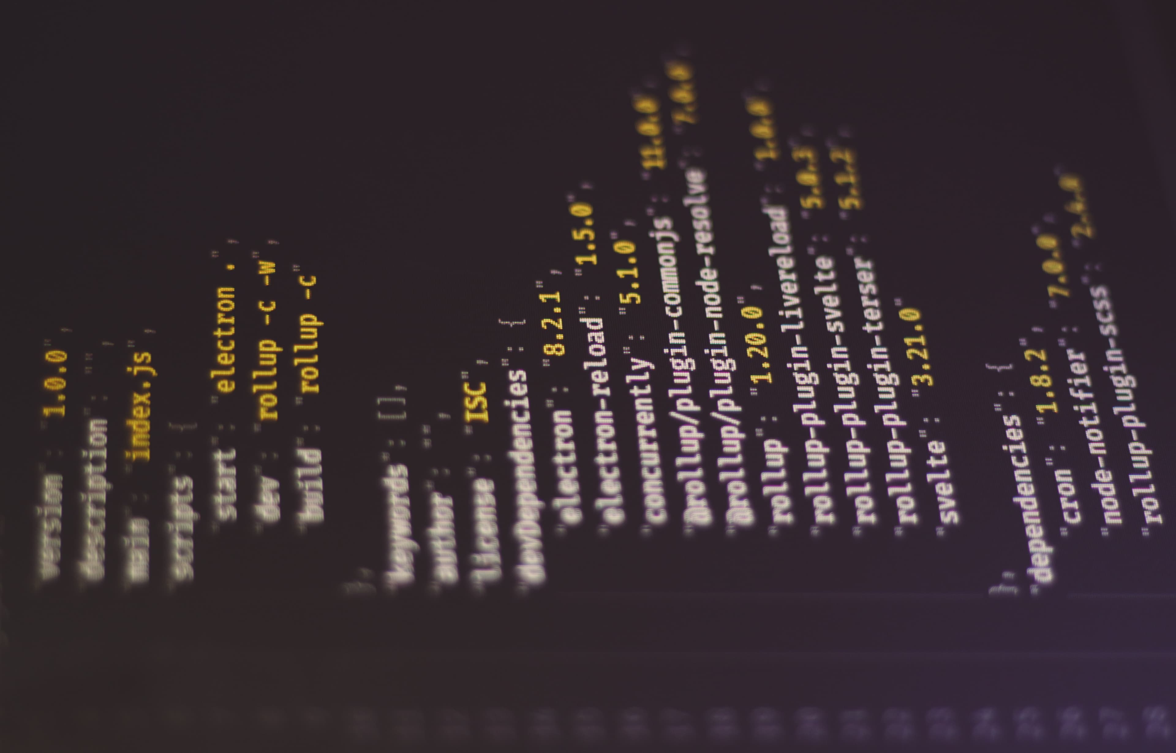 JSON Packet demonstrating a software bill of materials